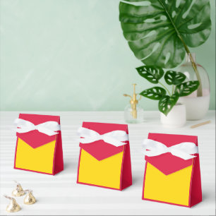Ballotins Boîte à cadeaux Rouge cramoisi et Or avec Ruban –