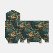 Ballotins Boîte à dragées botanique turquoise et bronze de l (Déplié)