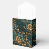 Ballotins Boîte à dragées botanique turquoise et bronze de l (Ouvert)