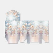 Ballotins Boîte à Faveur Florale Pêche Blanche (Déplié)