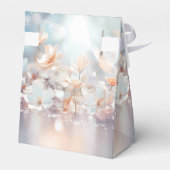 Ballotins Boîte à Faveur Florale Pêche Blanche (Arrière)