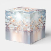 Ballotins Boîte à Faveur Florale Pêche Blanche (Arrière)