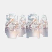 Ballotins Boîte à Faveur Florale Pêche Blanche (Déplié)