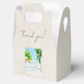 Ballotins Boîte à Merci de Mariage Retro Tropical Pam Tree (Ouvert)