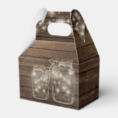 Ballotins Boîte à Merci Gable Personnalisé Rustic Mason Jars (Arrière)