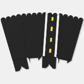 Ballotins Boîte à popcorn à deux voies (noir, blanc et jaune (Déplié)