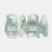 Ballotins Boîte Abstraite moderne Sage Green Moss WatercoloF (Déplié)