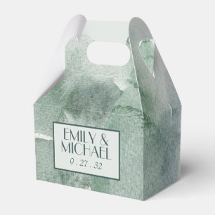 Ballotins Boîte Abstraite moderne Sage Green Moss WatercoloF