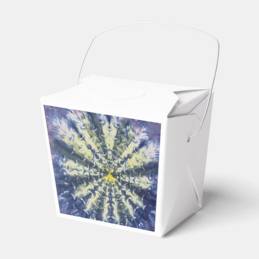 Ballotins Boîte alimentaire abstraite à plumes de paon (Verso)