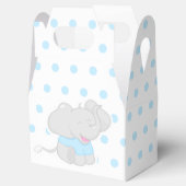 Ballotins Boîte Bleue Douce avec Baby shower Eléphant (Ouvert)