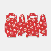 Ballotins Boîte cadeau Ancre rouge nautique (Déplié)