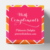 Ballotins Boîte cadeau avec échantillon rouge de chevron ave (Haut)