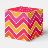 Ballotins Boîte cadeau avec échantillon rouge de chevron ave (Arrière)