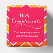 Ballotins Boîte cadeau avec échantillon rouge de chevron ave (Haut)