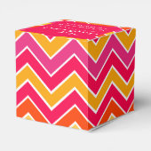 Ballotins Boîte cadeau avec échantillon rouge de chevron ave (Arrière)