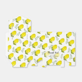 Ballotins Boîte Cadeau Bébé avec Motif de Feuilles de Citron (Déplié)
