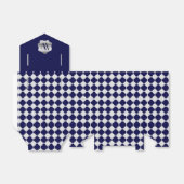 Ballotins Boîte cadeau bleu et blanc Monogramme bleu marine  (Déplié)