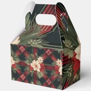 Ballotins Boîte cadeau Buffalo Plaid Gable avec poignée
