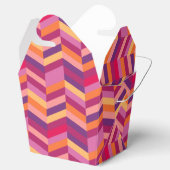Ballotins Boîte cadeau Chevron violet orange rouge (Ouvert)