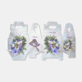 Ballotins Boîte cadeau de bouquet de fleurs de Jacaranda et (Déplié)