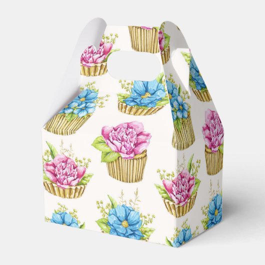 Ballotins Boîte Cadeau de Cupcakes Floraux (Arrière)