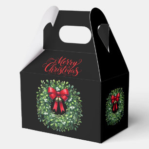 Ballotins Boîte-cadeau de faveur de couronne de Noël joyeux