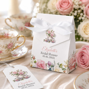 Ballotins Boîte-cadeau de faveur de douche de mariage rose b