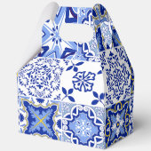 Ballotins Boîte-cadeau de faveur de motif de carrelage blanc (Verso)