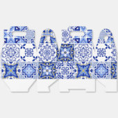 Ballotins Boîte-cadeau de faveur de motif de carrelage blanc (Déplié)