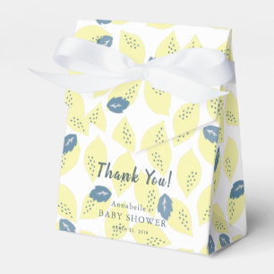 Ballotins Boîte Cadeau de Naissance avec Motif Citron & Feui