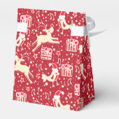 Ballotins Boîte cadeau de Noël blanc rouge renne (Arrière)