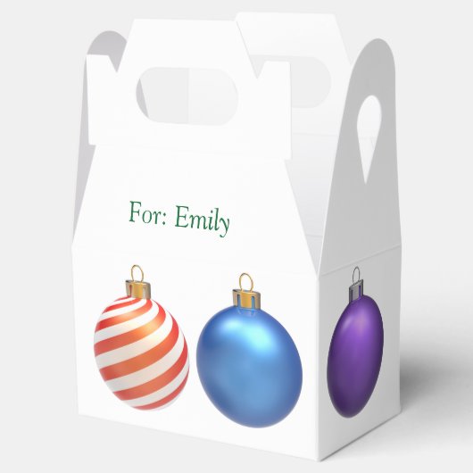 Ballotins Boîte cadeau de Noël décorée, emballage de vacance (Ouvert)