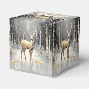 Ballotins Boîte cadeau de Noël Or Reindeer