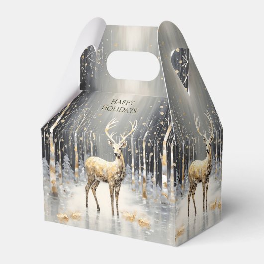 Ballotins Boîte cadeau de Noël Or Reindeer (Verso)