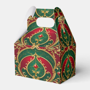 Ballotins Boîte cadeau de Noël Red Green Gold