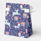 Ballotins Boîte cadeau de Noël rouge bleu renne (Arrière)