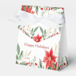 Ballotins Boîte cadeau de Noël Rouge Poinsettia