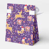 Ballotins Boîte cadeau de Noël rouge violet de rennes (Arrière)
