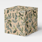 Ballotins Boîte cadeau de Noël Rustique Kraft Floral (Verso)