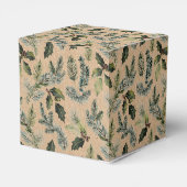 Ballotins Boîte cadeau de Noël Rustique Kraft Floral (Arrière)