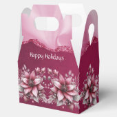 Ballotins Boîte cadeau de vacances florale rose (Ouvert)