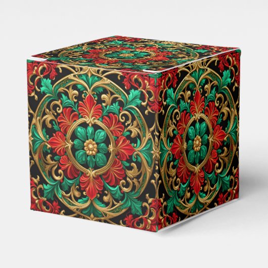 Ballotins Boîte-cadeau de vacances Rouge Vert (Verso)