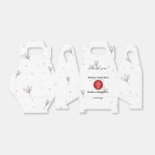 Ballotins Boîte cadeau en forme de pignon avec logo et nom c (Déplié)