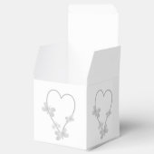 Ballotins Boîte Cadeau Favor Silver Heart Butterflies (Ouvert)