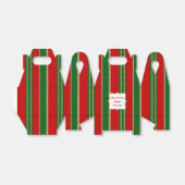 Ballotins Boîte cadeau Gable Fête Rouge, Vert et Or (Déplié)