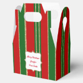 Ballotins Boîte cadeau Gable Fête Rouge, Vert et Or (Ouvert)