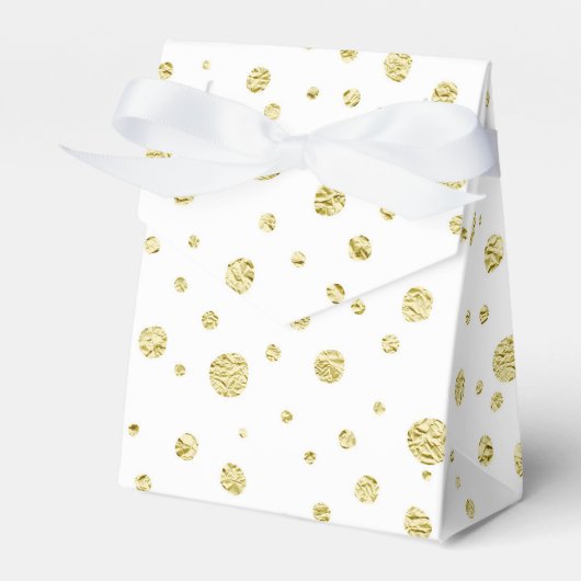 Ballotins Boîte cadeau Gold Polka Dot Favoriser (Verso)