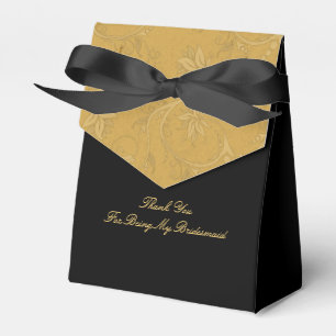 Ballotins Boîte Cadeau Golden Jaune et Noir Mariage Favor