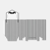 Ballotins Boîte cadeau Groomsman Mustache noir et blanc (Déplié)