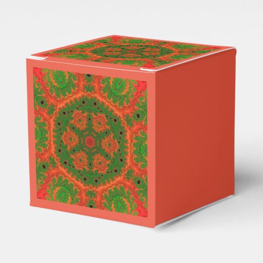 Ballotins Boîte cadeau Kaleidoscope orange et vert (Verso)